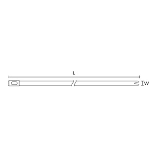 Hellermann Tyton Colliers de serrage MBT27HS 7,9 x 681 en acier inoxydable