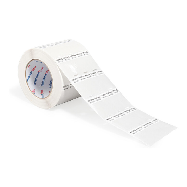 Hellermann Tyton Etiketten selbstlamin. 596-00124 weiß transparent 1500