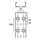 Hellermann Tyton Goulotte de câblage HTWD-PN-100x80 2m PVC