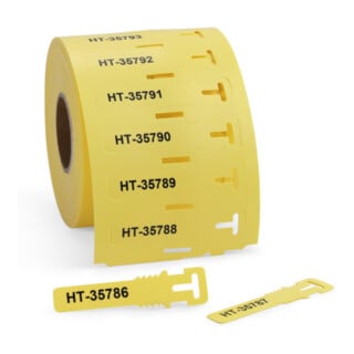 Hellermann Tyton Kennzeichnungsschilder TAGPU12X74LOOP 12 x 74mm PUR rot