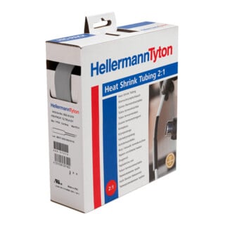 Hellermann Tyton Manchon thermorétractable 2:1 gris rouleau 5 m