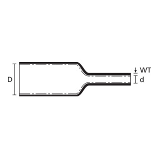 Hellermann Tyton Manchon thermorétractable épais TREDUX HA47-13/4 1m