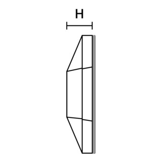 Hellermann Tyton Support adhésif 19 × 19 mm naturel MB3APT-A-PA66-WH