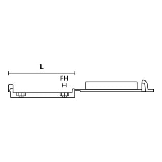 Hellermann Tyton Support de câble ruban plat FKH50A-HIR-BK-C1 56,5 mm noir