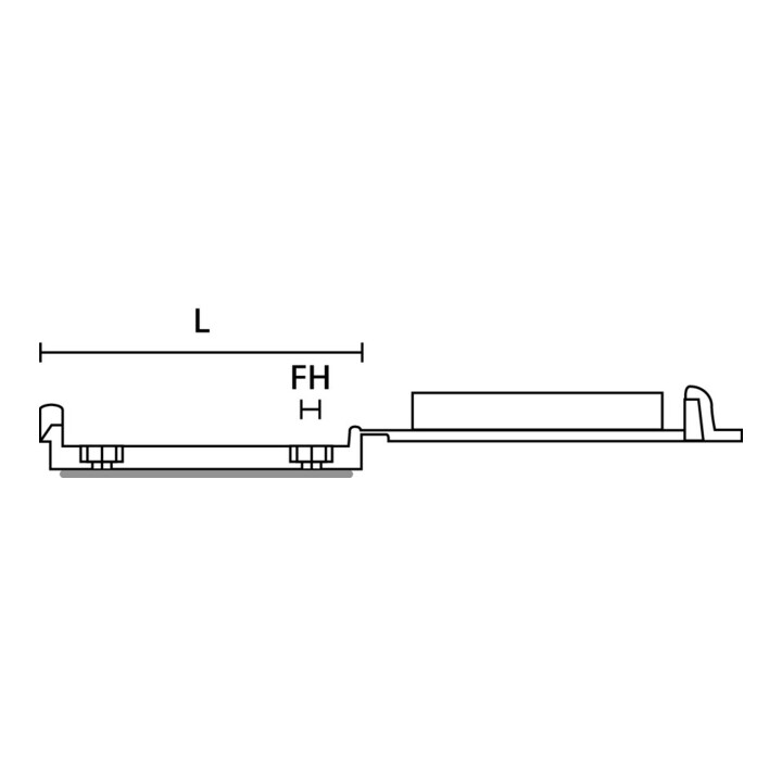 Hellermann Tyton Support de câble ruban plat FKH50A-HIR-BK-C1 56,5 mm noir