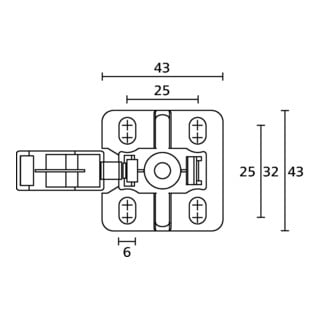 Hellermann Tyton Support de conduit ondulé IWS CTCC-IWS17-MB43-GY20 gris vissable