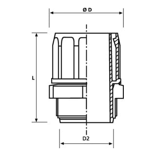 Hellermann Tyton Verschraubung FG45-M50