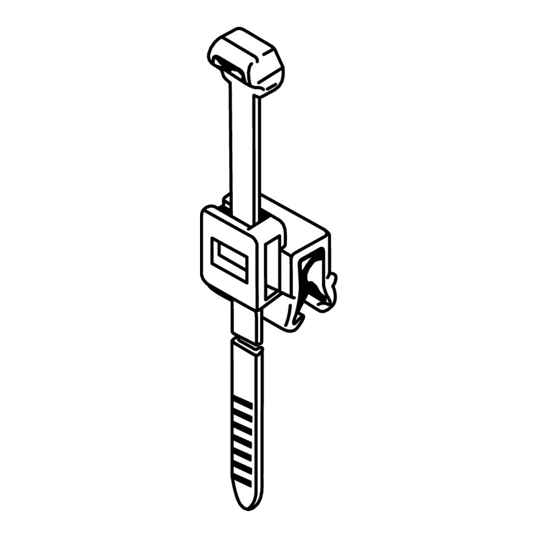 HellermannTyton Befestigungsbinder Edgeclip T50ROSEC5A-MC5-BK-D1