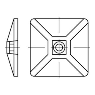 HellermannTyton Befestigungssockel MB4CA/S/-N66-NA-C1