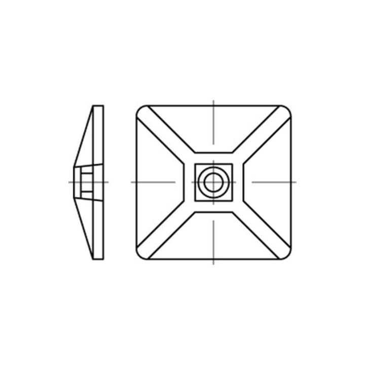 HellermannTyton Befestigungssockel MB4CA/S/-N66-NA-C1