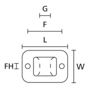 HellermannTyton Befestigungssockel TY3G1S-N66-NA-4