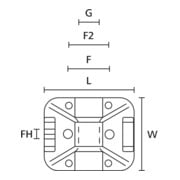 HellermannTyton Befestigungssockel TY8G1S-N66-NA-5
