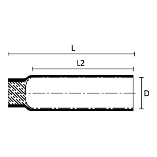 HellermannTyton Capuchon thermo-rétractable 3:1 PEC-3/1 noir PEC-3/1-POX-BK-L1