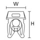 HellermannTyton Clip de marquage WIC1-2-PA-YE-T1