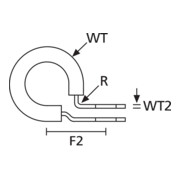HellermannTyton Collier de fixation ALU5C-ALU-NABK-4