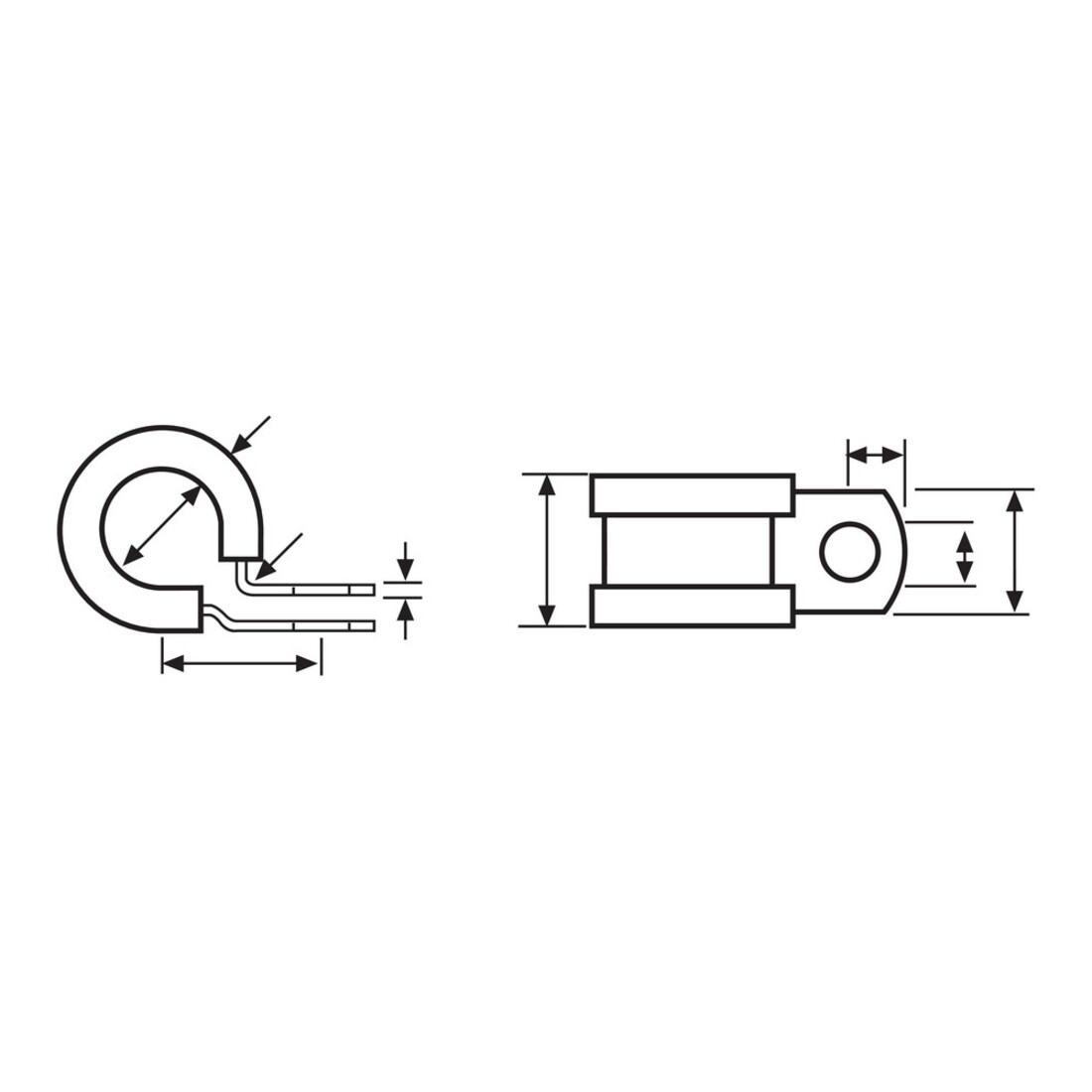 HellermannTyton Collier de fixation ALU8C-ALU-NABK