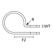 HellermannTyton Collier de fixation H3P-N66-NA-1