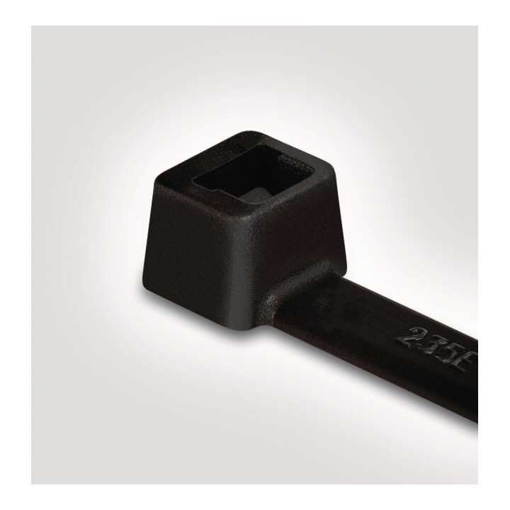 HellermannTyton Colliers de serrage résistants aux UV T50M-W-BK-C1