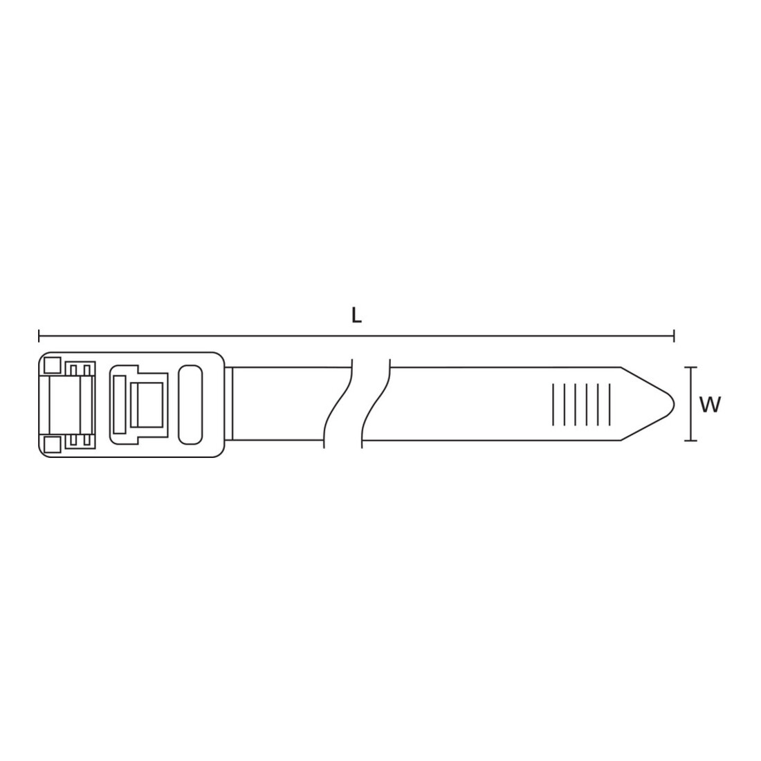 HellermannTyton Colliers de serrage réutilisables Speedy Tie ThekenBox SPEEDYTIE-HIRS-BK-V1