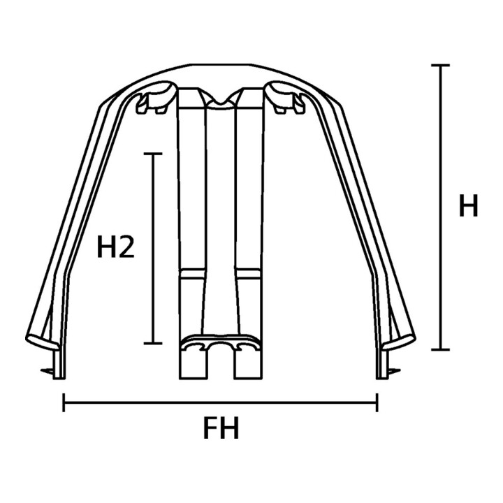 HellermannTyton Deckenabstandhalter sw, PA66GF15 BK 10 SpotClip-I 148-00076
