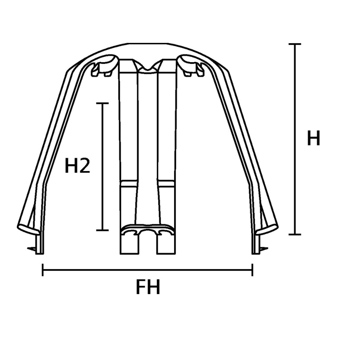 HellermannTyton Deckenabstandhalter sw, PA66GF15 BK 10 SpotClip-I 148-00076