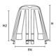HellermannTyton Deckenabstandhalter sw, PA66GF15 BK 10 SpotClipII 148-00098