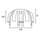 HellermannTyton Entretoise pour spot encastré SpotClip-IV-Slim-BK