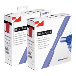 HellermannTyton Gaine thermorétractable D 19,1/9,5 rouge HIS-3/4-POX-RD 5 m