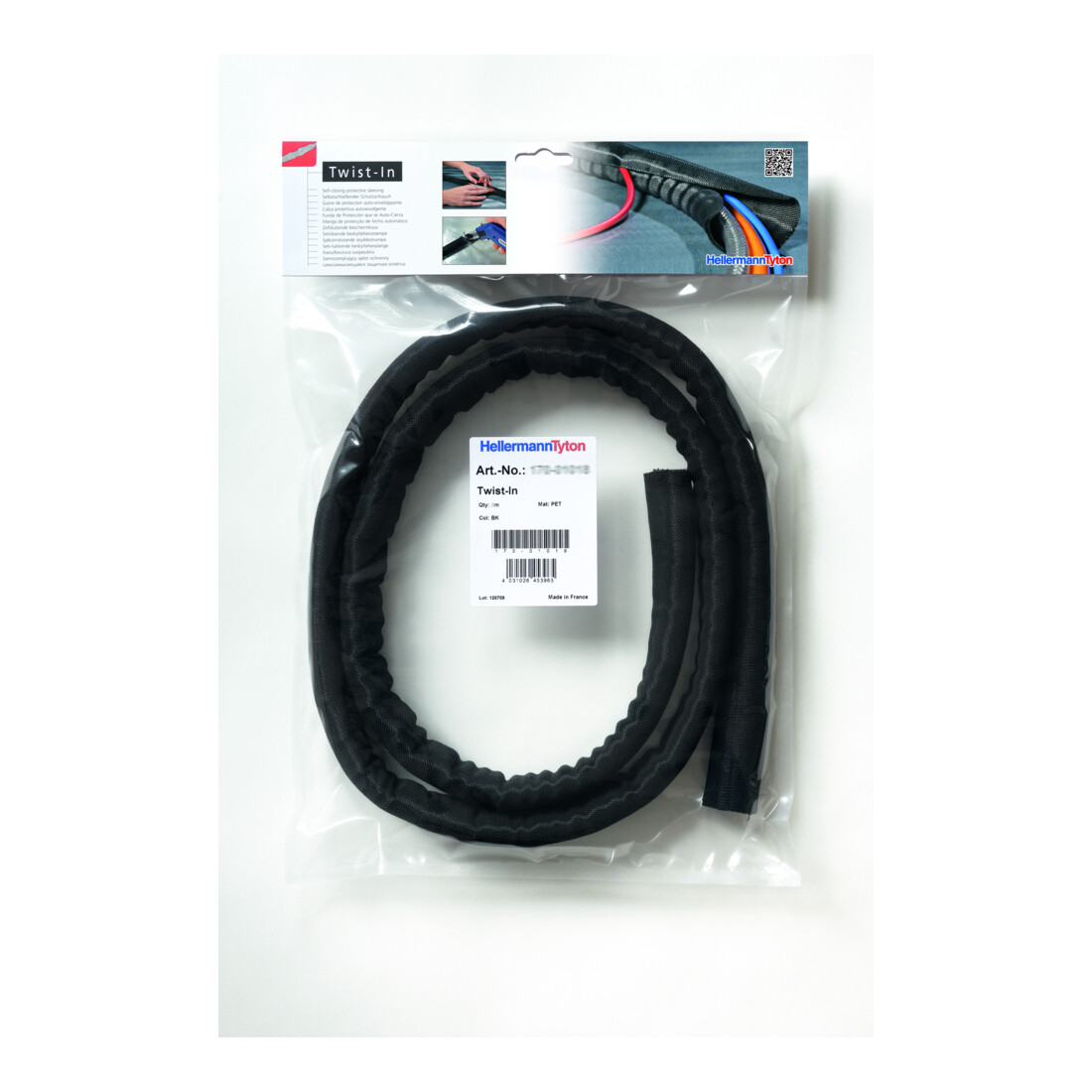 HellermannTyton Geflechtschlauch selbstschliessend Twist-In 29 (VE2m)
