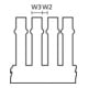 HellermannTyton Goulotte de câblage 40x60mm, 2m PVC HTWD-PN-40X60