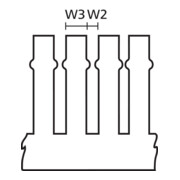 HellermannTyton Goulotte de câblage 40x80mm, 2m PVC HTWD-PN-40X80-2