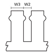HellermannTyton Goulotte de câblage HTWD-PW-25X100-4