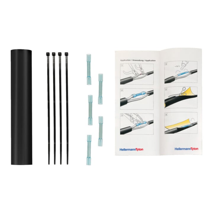 HellermannTyton Kabel-Reparatur-Set schwarz LVRK-L-24/6-200POXBK