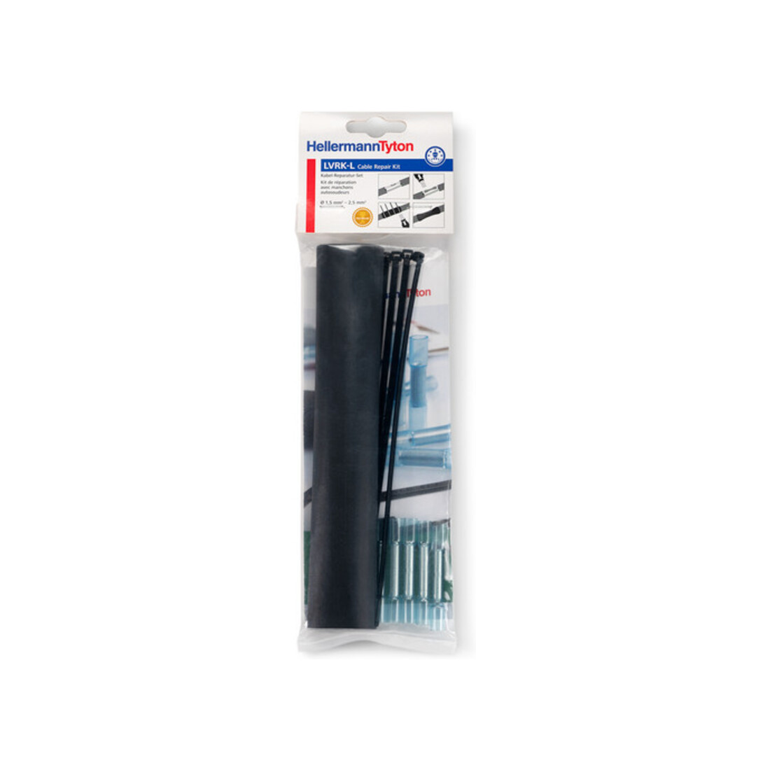 HellermannTyton Kabel-Reparatur-Set schwarz LVRK-L-24/6-200POXBK