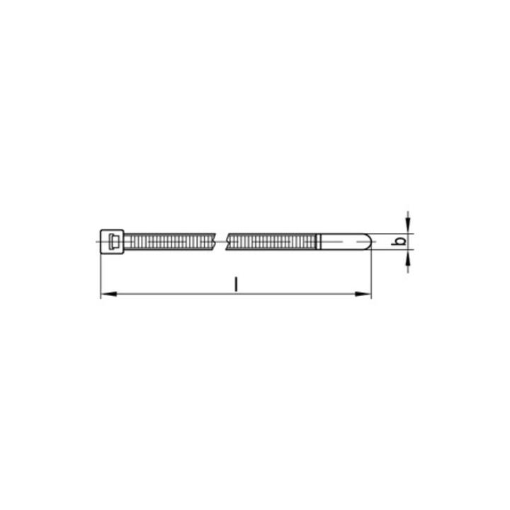 HellermannTyton Kabelbinder 2, 5x100mm T18RHR-N46-NA-M1