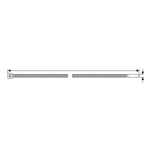 HellermannTyton Kabelbinder 4,6x200 natur UB200C-N-PA66-NA-C1
