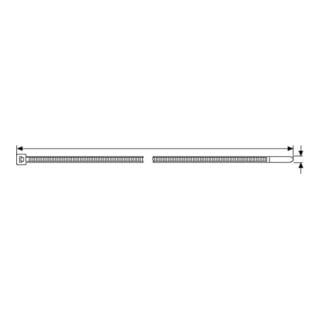 HellermannTyton Kabelbinder 4,8x250 sw UB250C-B