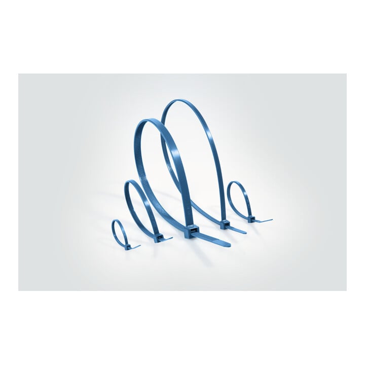 HellermannTyton Kabelbinder detektierbar 100x2,5 blau MCT 18R