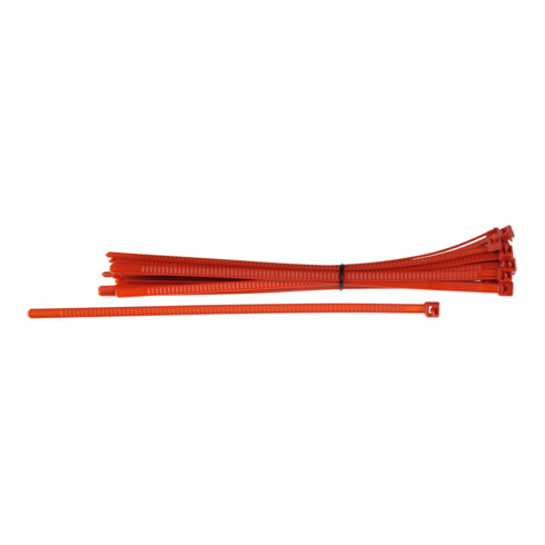 Hellermanntyton Kabelbinder-Set LR55, wiederlösbar, rot, 25-teilig, Breite: 4,8 mm