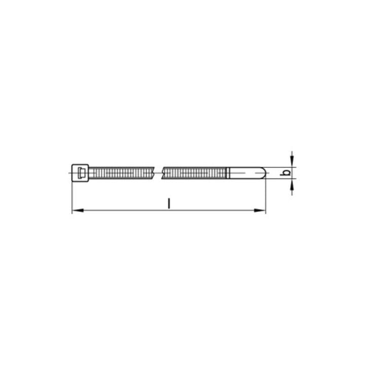 HellermannTyton Kabelbinder T18R-HS-BK-C1