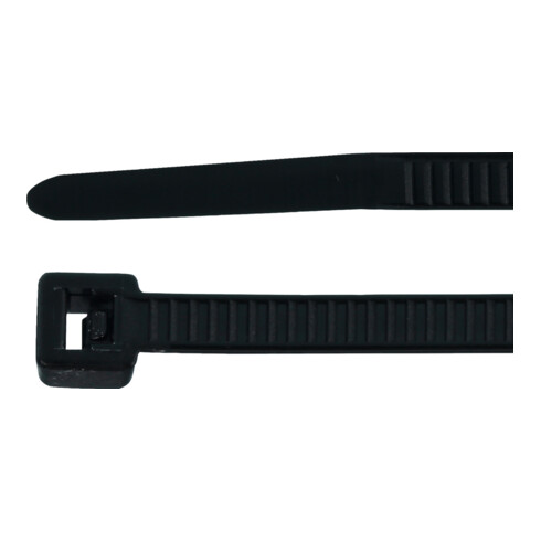 HELLERMANNTYTON Kabelbinders, set, T-Tie, zwart, 100-delig, Breedte: 4,6mm
