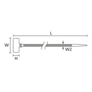 HellermannTyton Kennzeichnungsbinder natur IT18FL-N66-NA-2