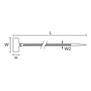 HellermannTyton Kennzeichnungsbinder natur IT18FL-N66-NA-4