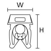 HellermannTyton Kennzeichnungsclip WIC1-0-9-PA-YE-T1-4