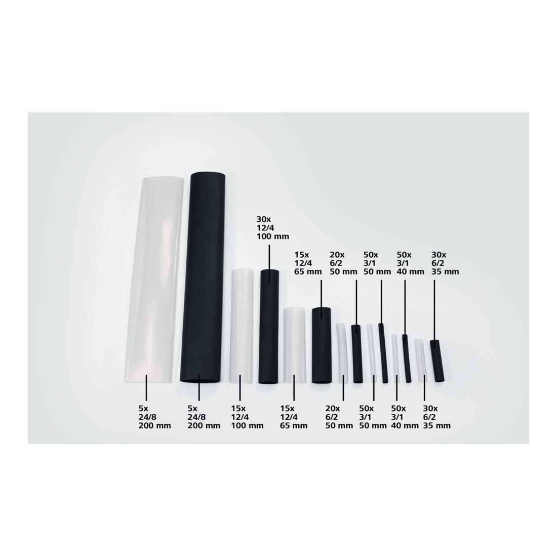 HellermannTyton Kit de gaines thermorétractables SHRINKIT 321-A 380-03003