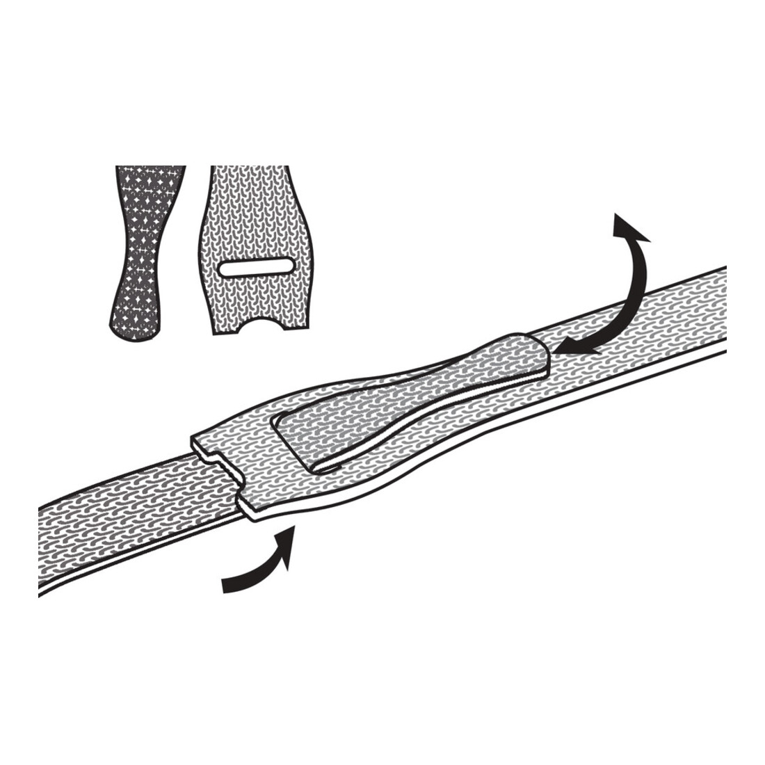 HELLERMANNTYTON Klettbinder TEXTIE-Set, 10-teilig, Typ: BL