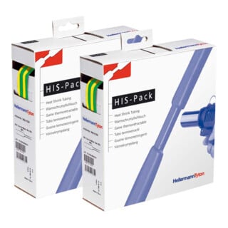 HellermannTyton Manchon thermorétractable D 25,4/12,7 vert/jaune HIS-1-POX-GNYE 5m