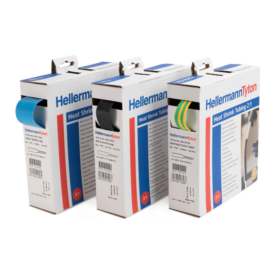 HellermannTyton Manchon thermorétractable HIS-3-18/6-POX-BK
