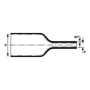 HellermannTyton Manchon thermorétractable L=1,2 m noir HA67-19, 0/3,2-3