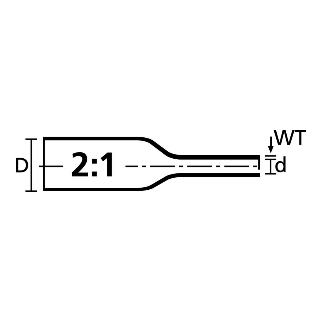 HellermannTyton Manchon thermorétractable Tredux-38,1/19,1-BK